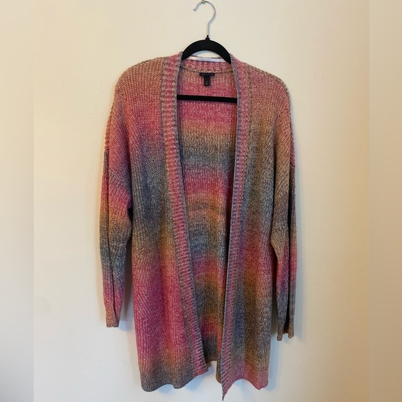 Multi-Color Open Front Sweater - Picture 2 of 3